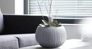 2 in 1 Beton hatású kaspó 29 cm