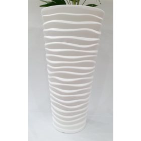 Magas virágkaspó 3D-s mintával, műanyag