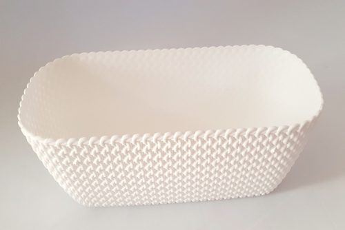 Ovális erkélydoboz / virágkaspó - fehér 