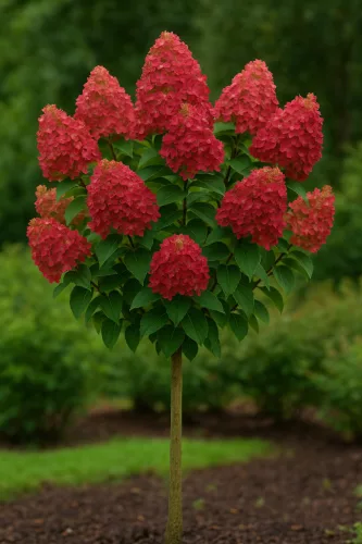 Törzses Bugás hortenzia - Hydrangea paniculata ‘Wims Red’ - Törzs 50 cm - K10