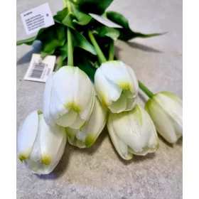 Élethű tulipán - fehér - 40 cm