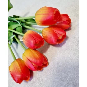 Élethű tulipán - narancssárga - 40 cm