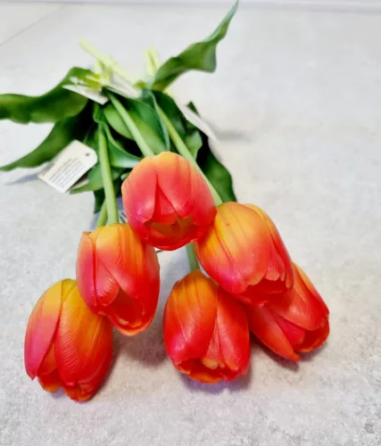 Élethű tulipán - narancssárga - 40 cm