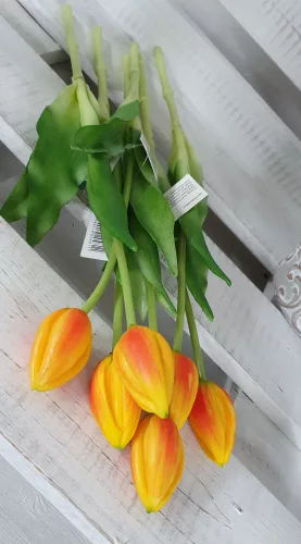 Élethű tulipán - narancssárga - 40 cm