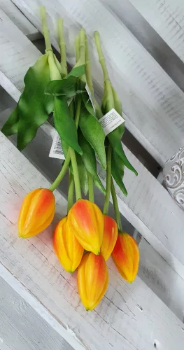 Élethű tulipán - narancssárga - 40 cm