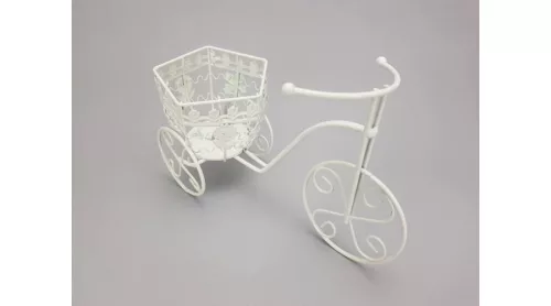 Fém virágtartó bicikli, mini, ötszögletű