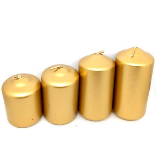 Adventi gyertya, lépcsős - Arany - 4 db