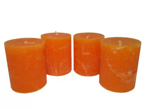 Henger Gyertya - Narancs - 4 DB - 5 x 12 cm