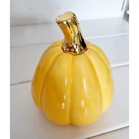 Kerámia tök - álló - sárga