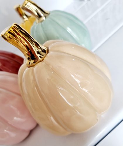 Kerámia tök - álló - bézs