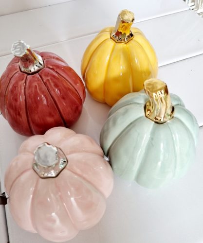 Kerámia tök - álló - bézs