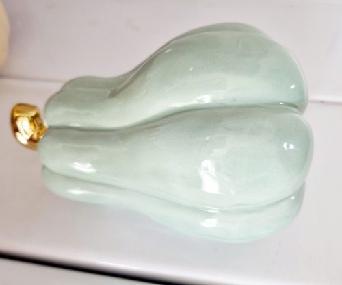 Kerámia tök - fekvő - menta