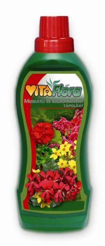 Vitaflora Muskátli és balkonnövény tápoldat 0.5 L