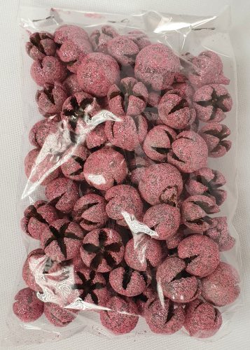 korona száraz termés, festett, rosea/glitter